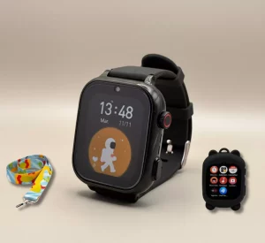 Montre connectée GPS 4G pour enfant couleur noir avec caméra et suivi parental sécurisé